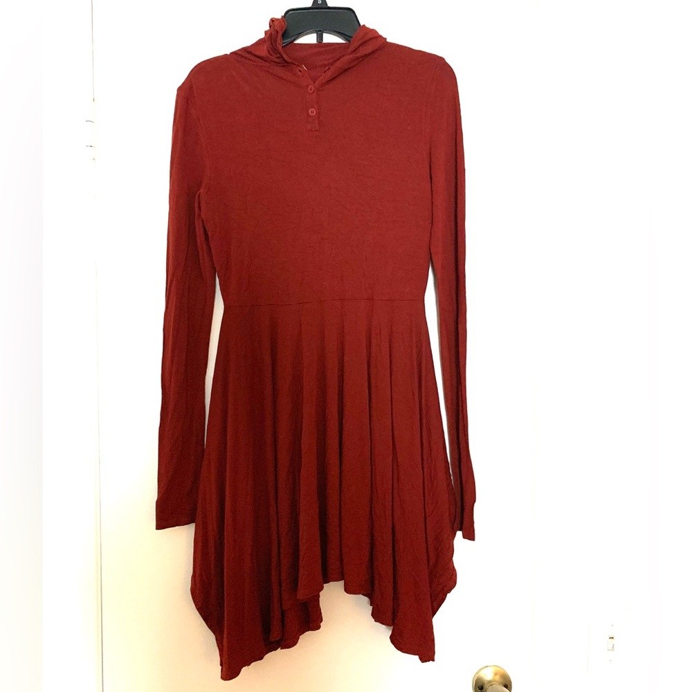 Peruvian Connection Asymmetrical Hem Rust Orange … - image 3